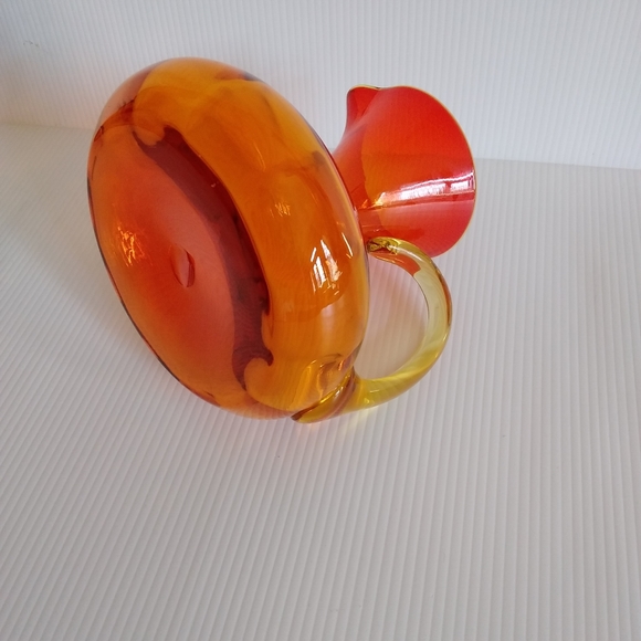 Artisan Hand Blown Glass Art Rare Vintage Glass Hand Crafted Romantic Sunset - Picture 7 of 9